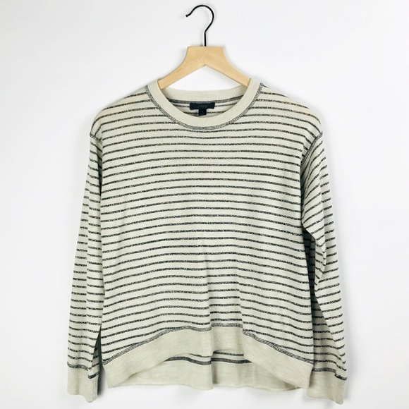 J. Crew Sweaters - j. crew merino wool metallic-striped sweater
